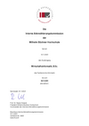 Akkreditierungsurkunde Wirtschaftsinformatik Bachelor